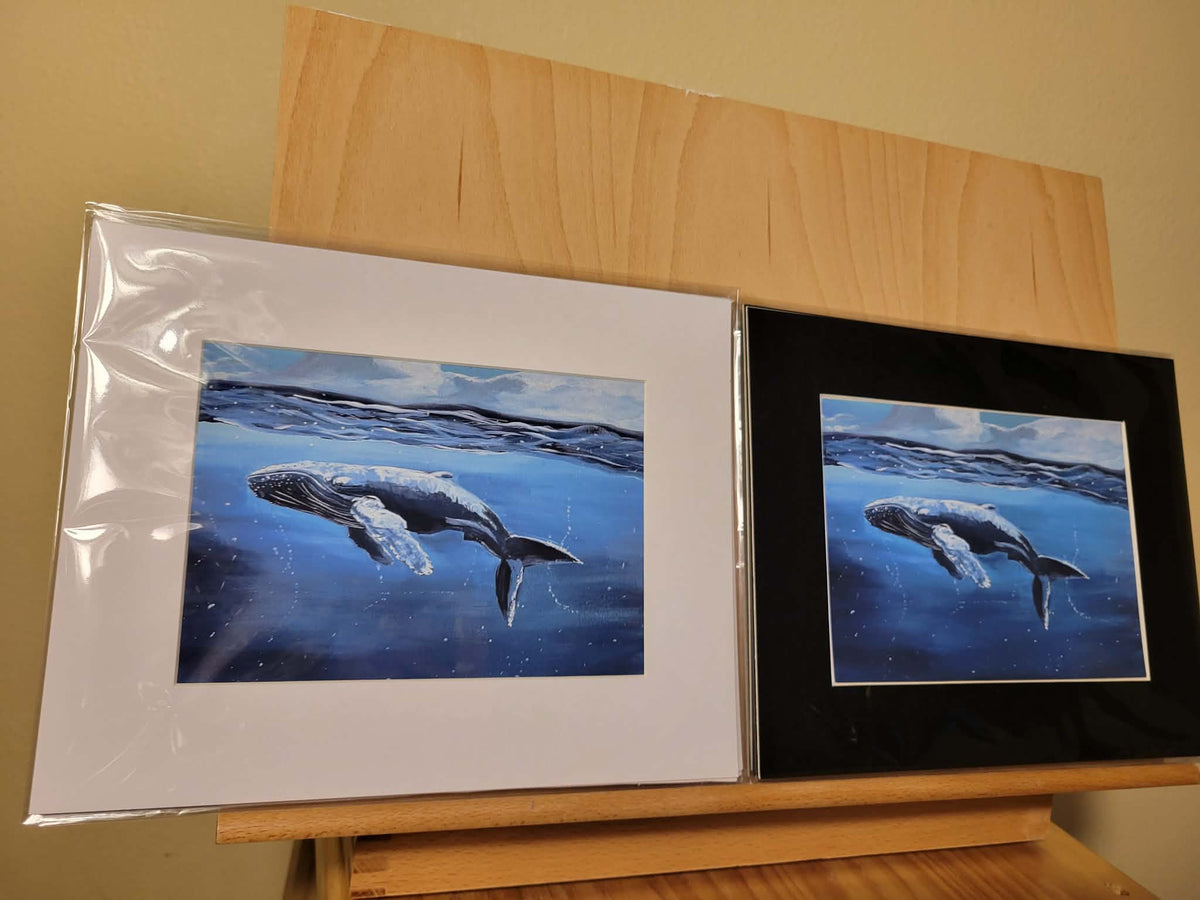 Tranquil Humpback Print 5x7” Matted