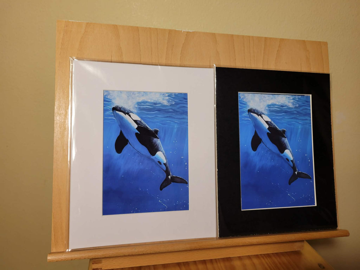 Bubbly Orca Print 5x7” Matted