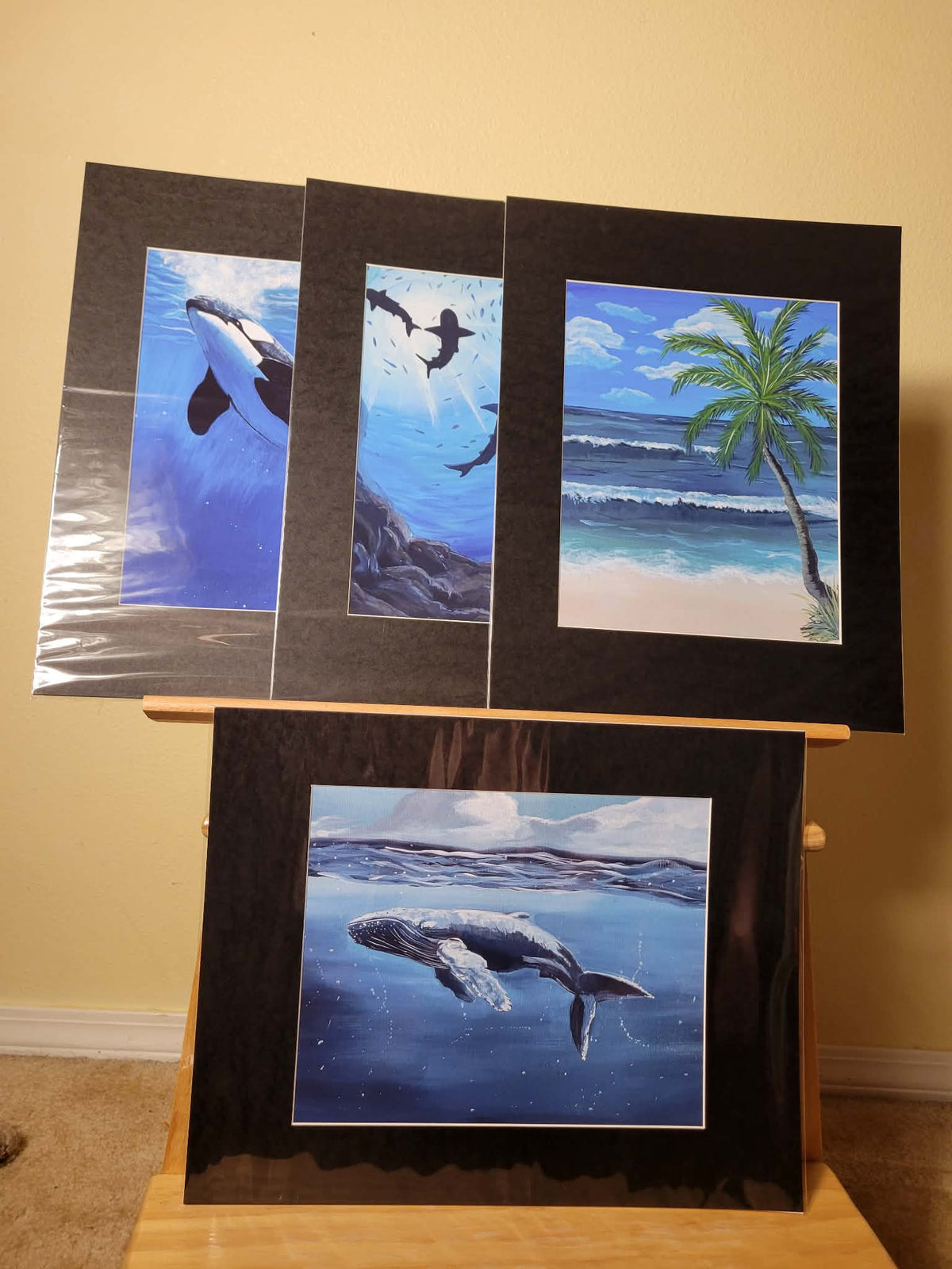 Bubbly Orca Print 8x10” Matted