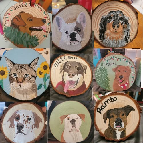 Custom Hand-painted Pet Ornaments