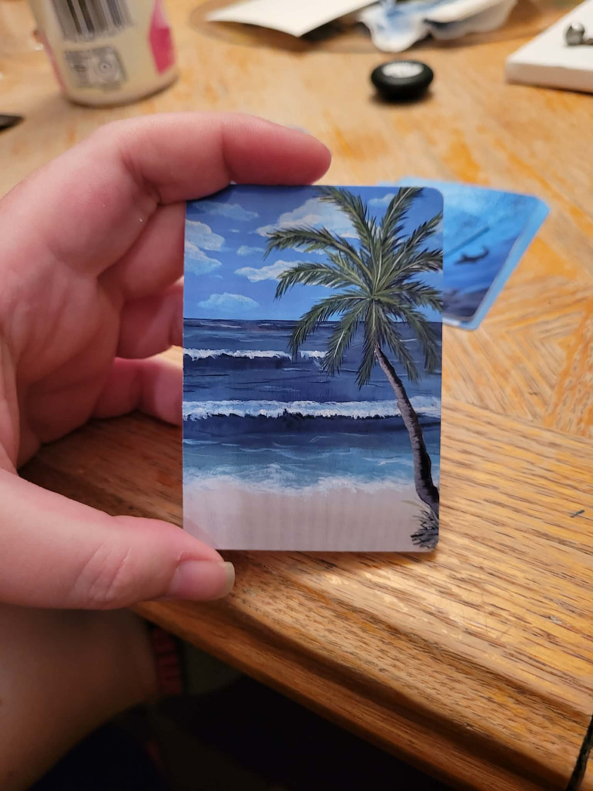 Tropical Beach Print Wallet