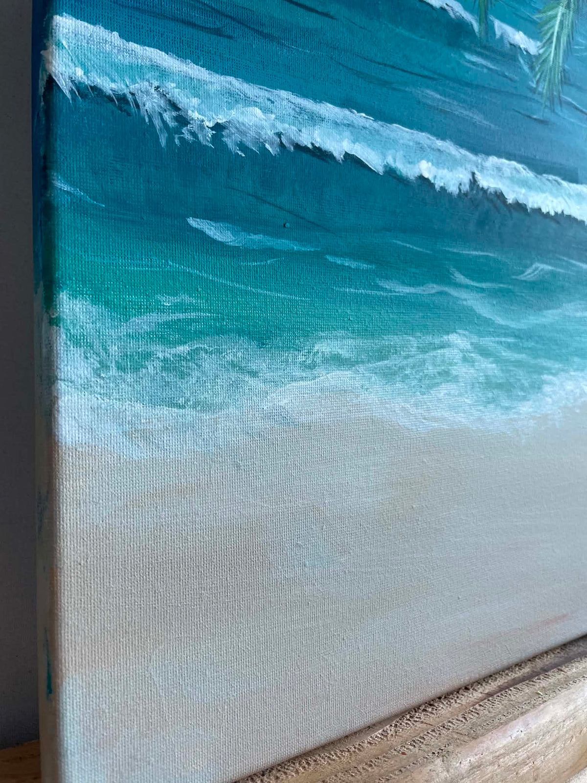 Tropical Beach Original Acrylic Painting