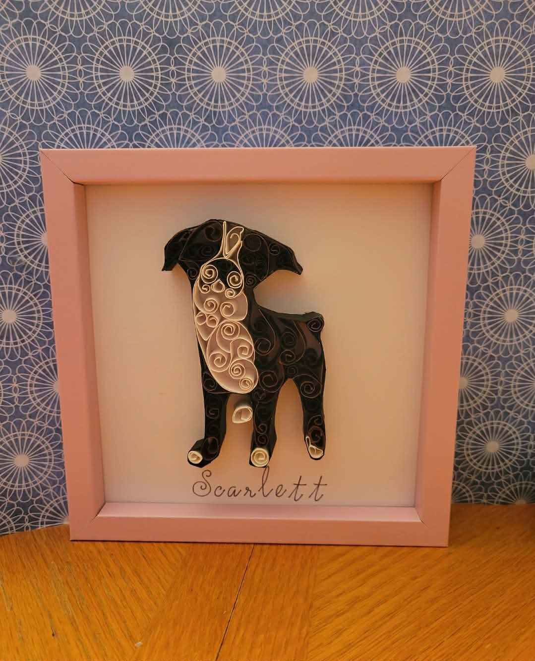 Hand quilled pet portraits