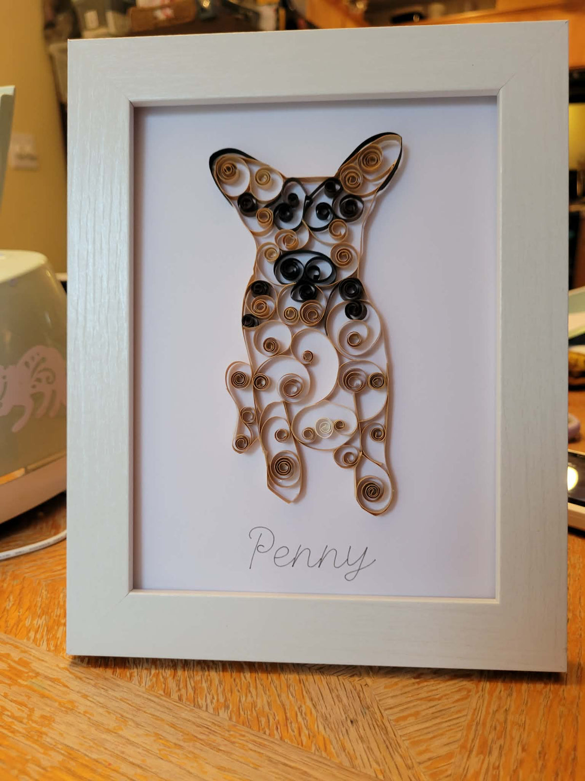 Hand quilled pet portraits