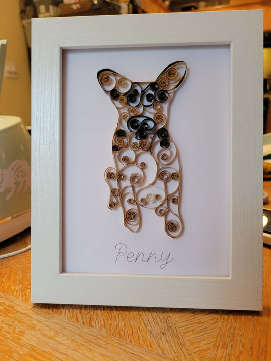 Hand quilled pet portraits