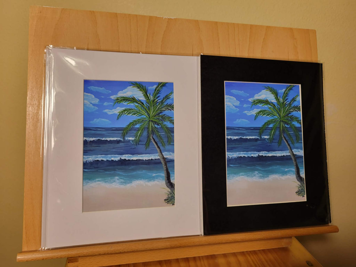 Tropical Beach Print  8x10” Matted